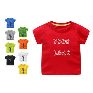 Kids children baby round neck plastisol heat transfers digital screen 100% cotton Boy custom printing t shirt