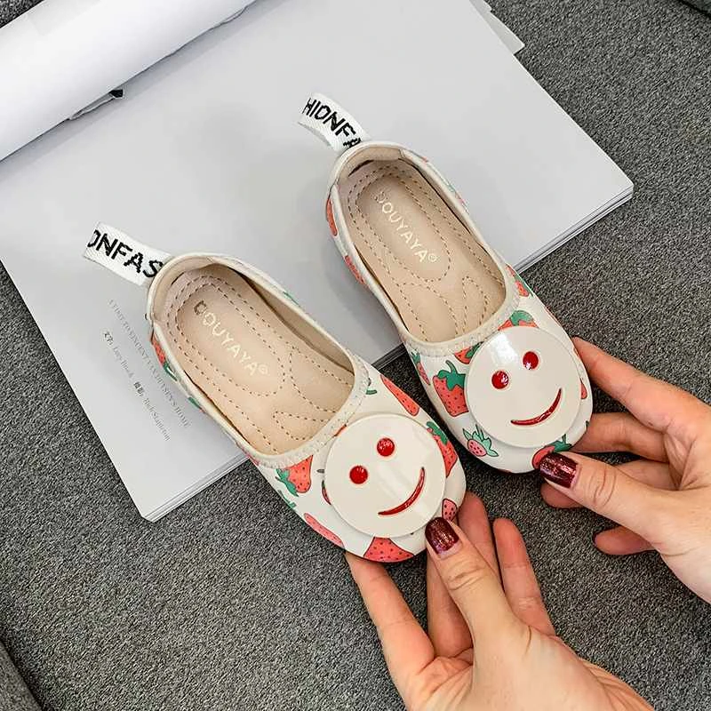 kids school shoes 2021New Spring and Autumn girls baby Korean princess kids flat light casual shoes