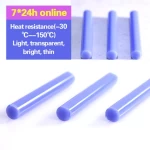 Kinds of colors  fashion trend color in 2022  milkyblue borosilicate glass rod with diameter 2mm 3mm 4mm 5mm 7mm 8mm