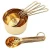 Import Kitchen tools 8-piece gold Stainless Steel Measuring Cups and Spoons set of 8 Engraved Measurements for Baking and Cooking from China