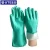 Import kitchen work gloves green nitrile industry gloves acid and alkali resistant gloves from China