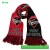 Import KR043 Custom acrylic jacquard knitted hot sale sports football team scarf from China