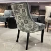 KVJ-1404  2020 new design gray patterned upholstered dining chair