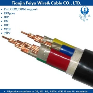 Kvvp2 Cu Core PVC Insulation PVC Sheathed Cu-Tape Screening Control Cables