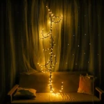 L DIY 7.5 FT Vine Hanging Garland with 144 LED String Light 24V Willow Vine Lights for Bedroom Wall Christmas Party Decoration