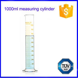 Laboratory 1000ml glass graduated cylinder