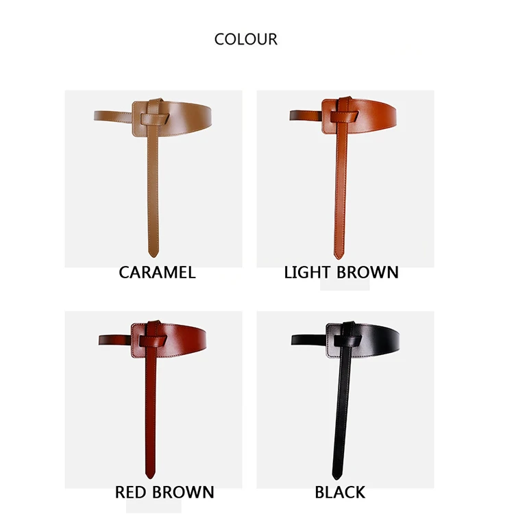 Ladies close-fitting waist belt leather Fashion genuine leather belt from women