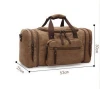 Large Capacity  Unisex Canvas Travel Gym Duffel Bag Weekend Bag with Strap