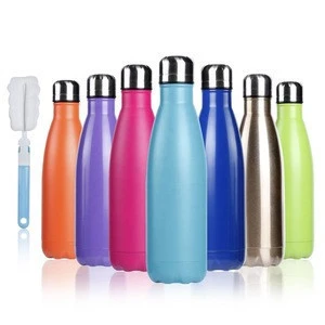 Leak-Proof Sports Bottle Double Walled Vacuum Insulated Cola Shape Thermos Flask 500ml Stainless Steel Insulated Water Bottle