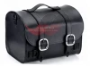 Leather Plain Motorcycle Trunk Saddle Bag with Quick Release Buckles (Bgg-01)