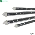 Led Pixel Light Decorative Tube 360 Degree Meteor Dmx 3d Vertical Digital Rgb Led Tube Light