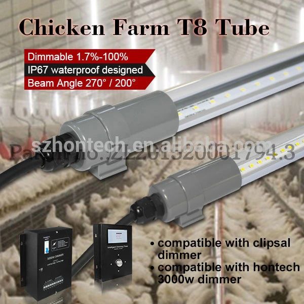 LED poultry farm led tube light IP67 t8 waterproof tube light for chicken farm