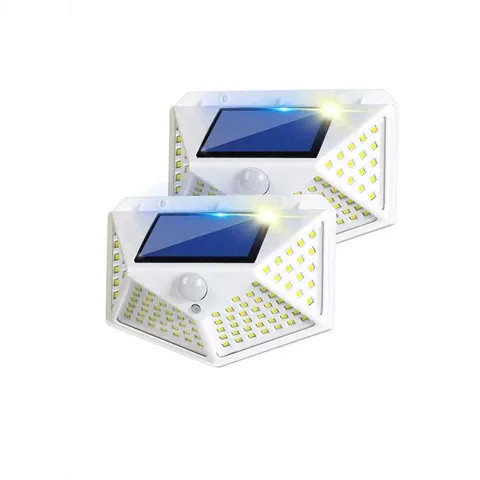 100 LED Solar Powered Wall Light PIR Motion Sensor Waterproof Garden Decoration Camping Outdoor Road Use Solar Street Wall Lamp