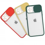 Lens Protector case for iphone 11 pro Slide Camera Matte Transparent Phone Case for iPhone 12 Pro 6.7 Case