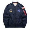 Lightweight American College Jacket,Nasa Mens Usa Flag Nasa Flight Jacket Custom Wholesale