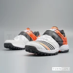 Lightweight Cricket Shoes for Men with Rubber Spikes and Synthetic Leather Upper, Strap and thick cushion insole
