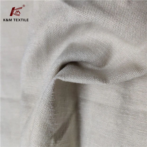 Linen fabric soft hand feel linen ramie blend fabric