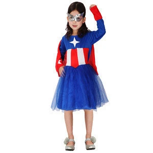 Lipan-Halloween party Adult kids family superman American captain Cosplay with mask