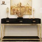 Living room light luxury custom table cabinet furniture stainless steel italian console table