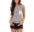 Import Low Price Summer New Style Womens Leopard Print Stitching Womens Vest Crew Neck T-shirt Tank Top from China