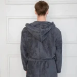 Luxurious and Comfortable Men Bathrobe Coats - Perfect for Lounging and Relaxation - High-Quality Plush Fabric