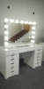 Luxury Design White wooden Hollywood Vanity Makeup Mirror table set station