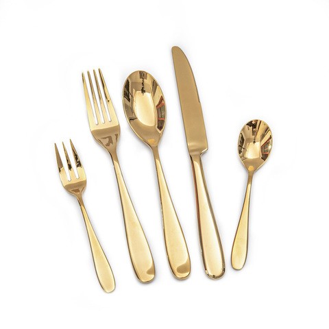 Luxury Gold Cutlery Set 18 10 Stainless Steel Flatware 304 Stainless Restaurant Cutlery