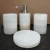 Import Luxury Natural White Modern Marble Hotel Bathroom Accessories Set from China