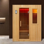 luxury solid wood family keys backyard dry near far infrared sauna room