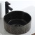 Import M2009 Bathroom round shape ceramic matt black countertop wash hand sink art basin from China