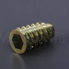 M6*17  Furniture fitting alloy zinc dowel hex socket insert nut with cover