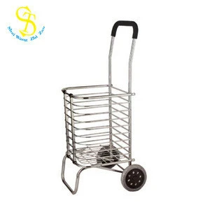 Manufacture two wheels shopping cart shopping trolley luggage, collapsible foldable wheeled trolley shopping cart(Guangzhou)