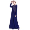 Manufacturer wholesale Dubai Modesty New Design round collar pleats lace islamic clothing abaya turquie muslim girl dress