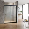 Matte Black Frame Tempered Clear Glass Black Framed Shower Doors