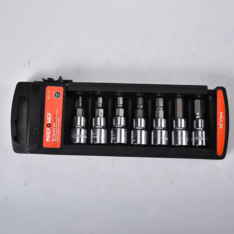 Maxpower factory direct sale repair tools and accessories 7pcs 10mm metric bit socket wrench set