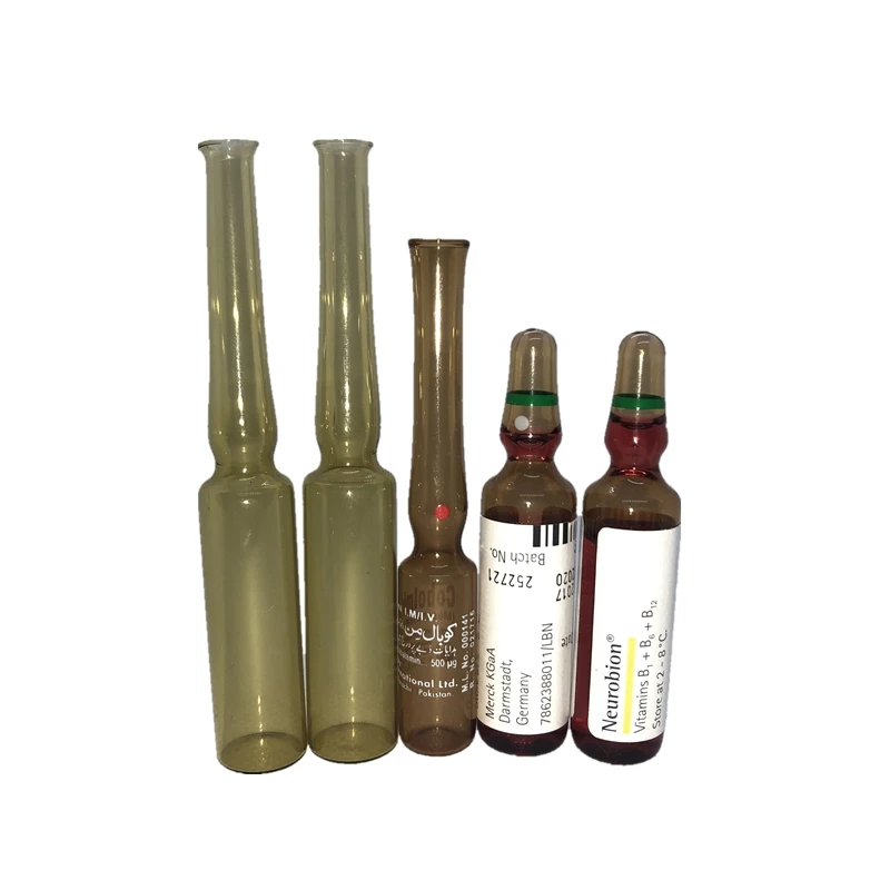 Medical Transparent and Brown Tubular Glass Bottle Vial for Pharmaceutical for Injection