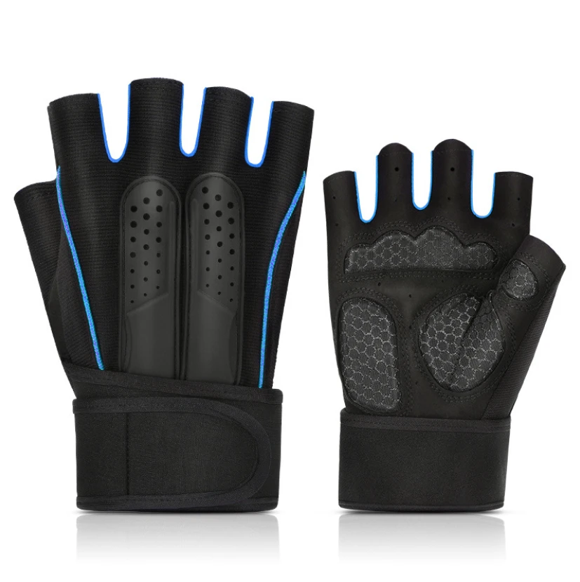 Men half finger racing gloves padded palm mtb cycling gloves