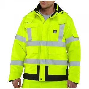 Mens High Visibility Waterproof Class 3 Insulated Safety Jacket