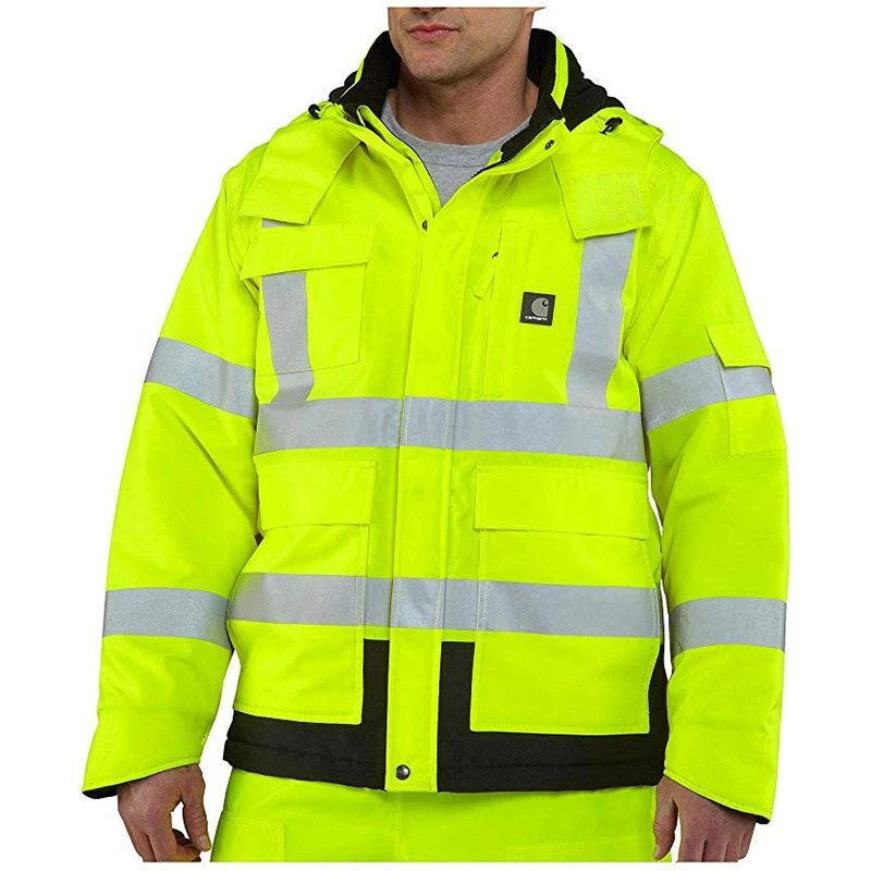 Mens High Visibility Waterproof Class 3 Insulated Safety Jacket