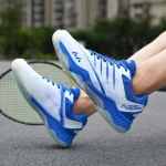 Mesh Upper Professional Badminton Shoes Outdoor Sports TPR Middle-sole Breathable Womens Tennis Shoes Training Tennis Sneakers