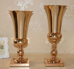 Metal Flower Vases for Wedding Flowers Decorations New Arrival with Elegant design Rose Gold/Silver Color