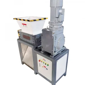 metal non-metal plastic waste crusher double shaft shredder machine with double motor