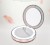 Import Metal Round Logo Customized LED makeup mirror Make Up Compact Hand Pocket Rose Gold Mirror from China