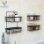 Import Metal  wall hanging kitchen storage 2 tiers metal wire rack Rustic Solid Shelf for Bathroom Decor Storage for home storage from China
