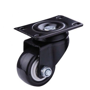 Mid-Light duty double ball bearing PU caster/Refrigerator casters wheels/Durable