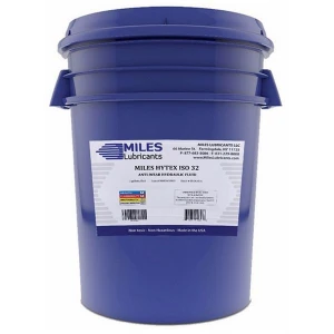 Miles Hytex 32 Exclusive Blend of Hydro Treated Base Oils Anti-Wear Hydraulic Fluid 5 Gal. Pail Miles Lubricants Motor Oil
