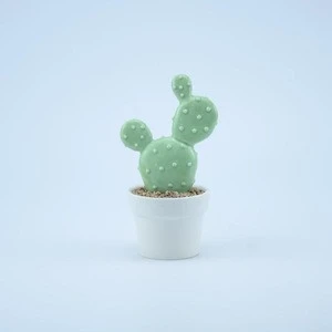 Mini Cactus shape ceramic ornament for home decoration