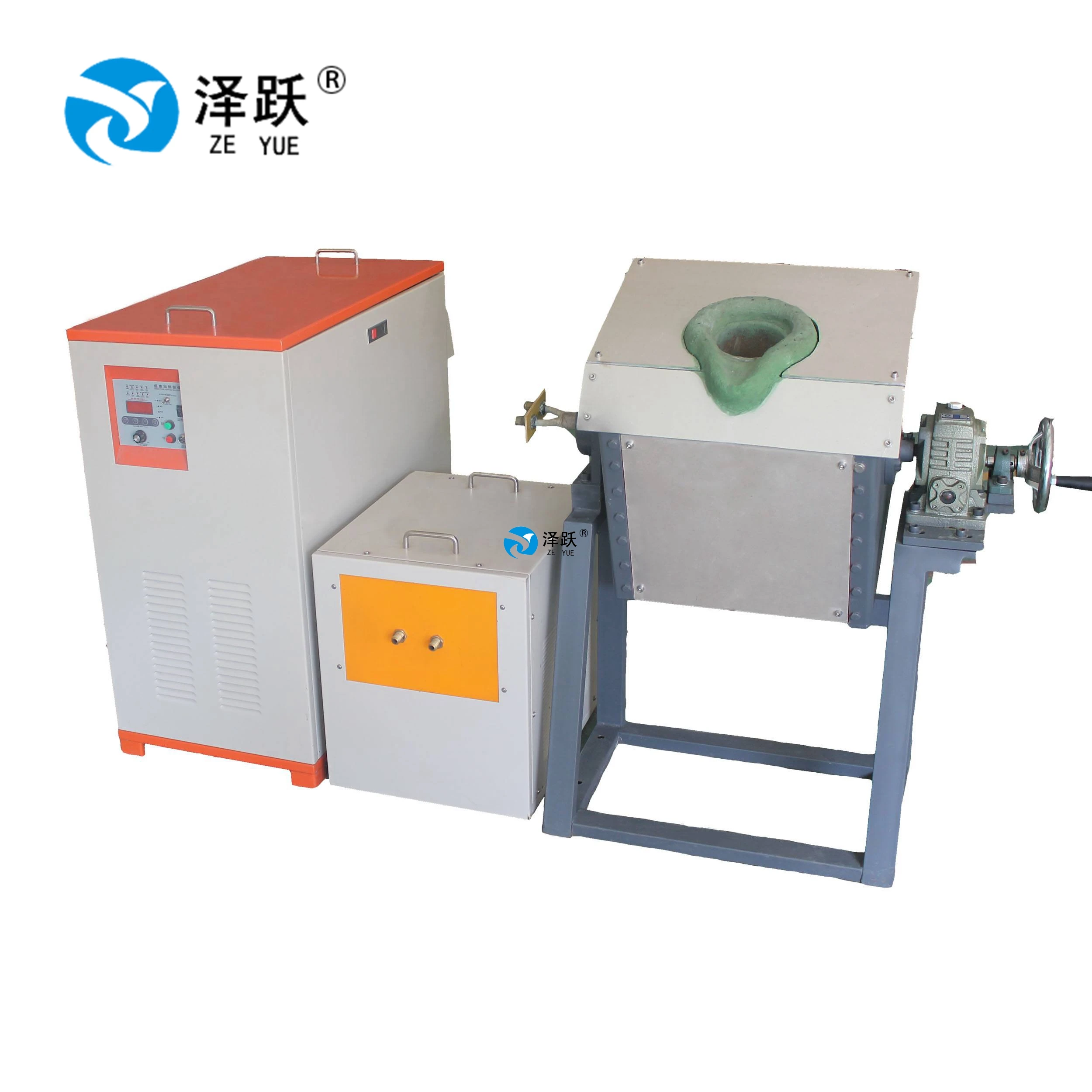 mini portable induction 100kg steel melting furnace for sale price with IGBT