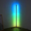 Modern bedroom nodic remote app control vertical color changing minimal RGB led corner floor lamp