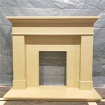 Modern Design Limestone Fireplace Mantel Shelf